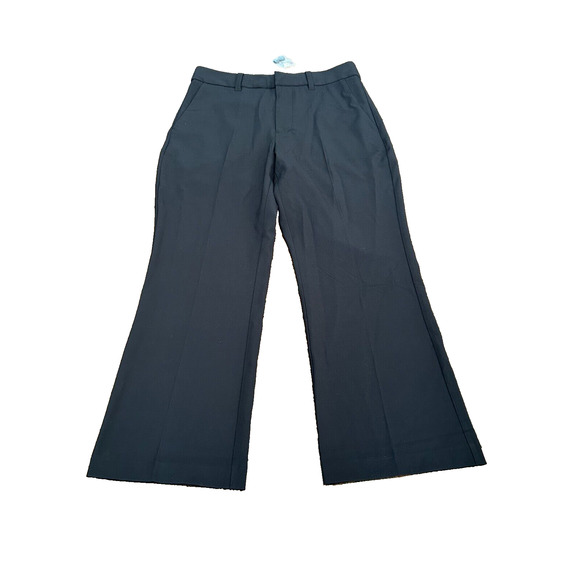 Madewell Women's Black Mid Rise Regular Fit Stretch Wide Leg Dress Pants Size 10 - Picture 1 of 8